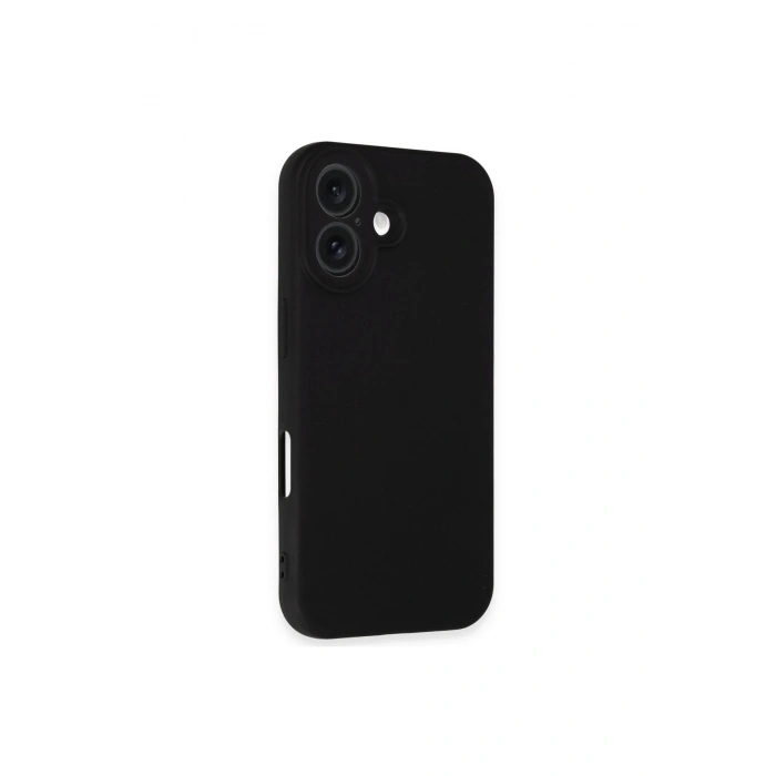 İphone 16 Plus Kılıf Nano İçi Kadife Silikon - Siyah