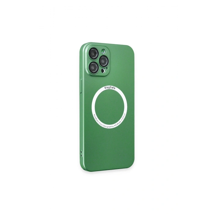 İphone 12 Pro Kılıf Jack Magneticsafe Lens Silikon - Yeşil