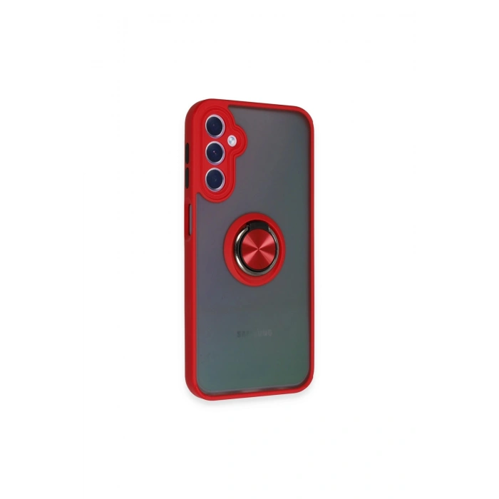 Samsung Galaxy A24 4g Kılıf Montreal Yüzüklü Silikon Kapak - Kırmızı