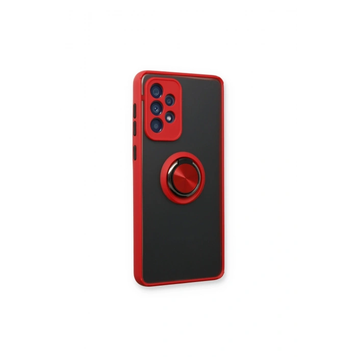 Samsung Galaxy A73 5g Kılıf Montreal Yüzüklü Silikon Kapak - Kırmızı