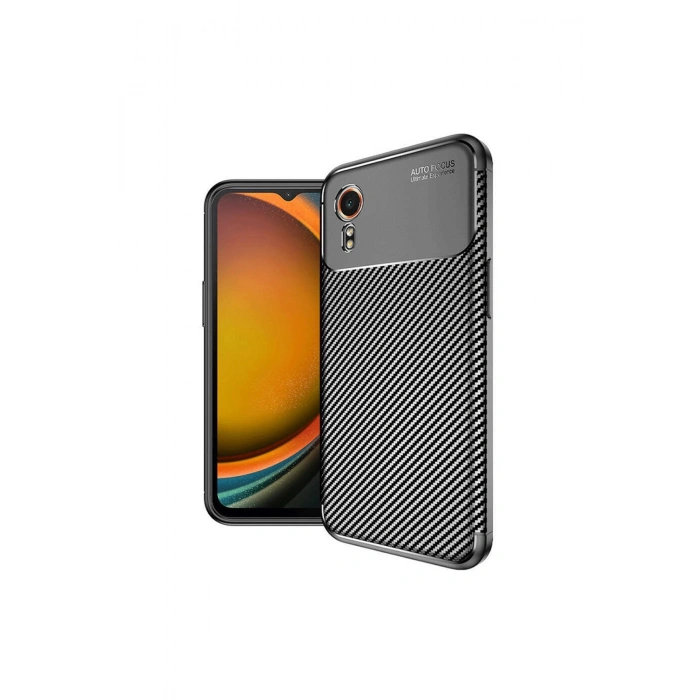 Samsung Galaxy Xcover 7 Kılıf Auto Focus Karbon Kapak - Siyah