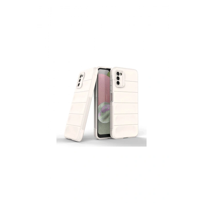 Samsung Galaxy A03s Kılıf Optimum Silikon - Krem