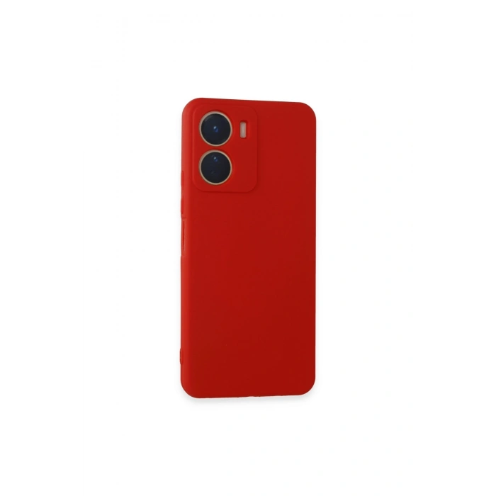 Vivo Y16 Kılıf First Silikon - Kırmızı
