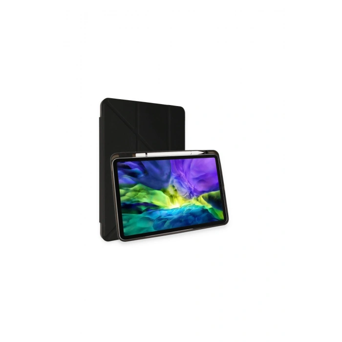 İpad Pro 11 (2024) Kılıf Kalemlikli Mars Tablet Kılıfı - Siyah
