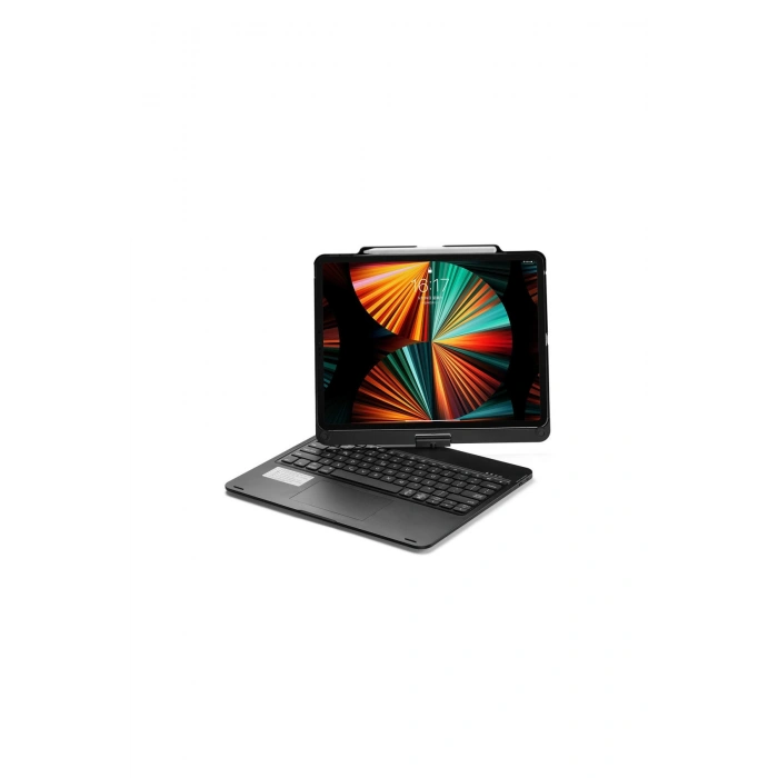 İpad Pro 12.9 (2021) Kılıf Magic Dönen Klavyeli Tablet Kılıf - Siyah