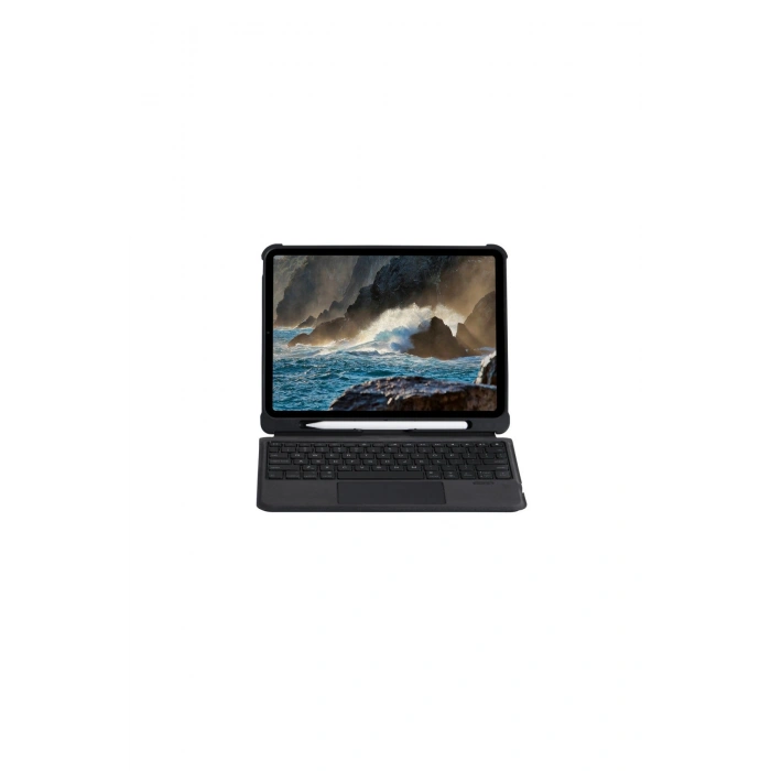 T5206d İpad 10.2 (7.nesil) Kılıf İnter Ledli Klavyeli Tablet Kılıfı - Siyah