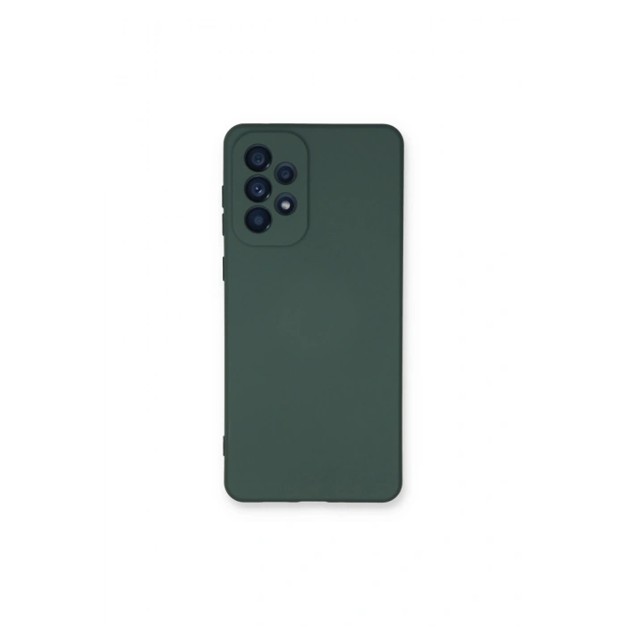 Samsung Galaxy A53 5g Kılıf Nano İçi Kadife Silikon - Koyu Yeşil