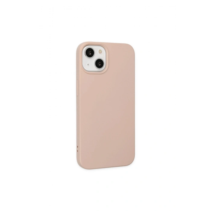 İphone 14 Plus Kılıf Nano İçi Kadife Silikon - Pudra