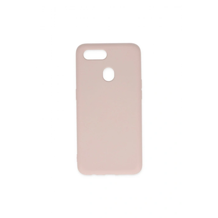 Oppo A12 Kılıf Nano İçi Kadife Silikon - Pudra