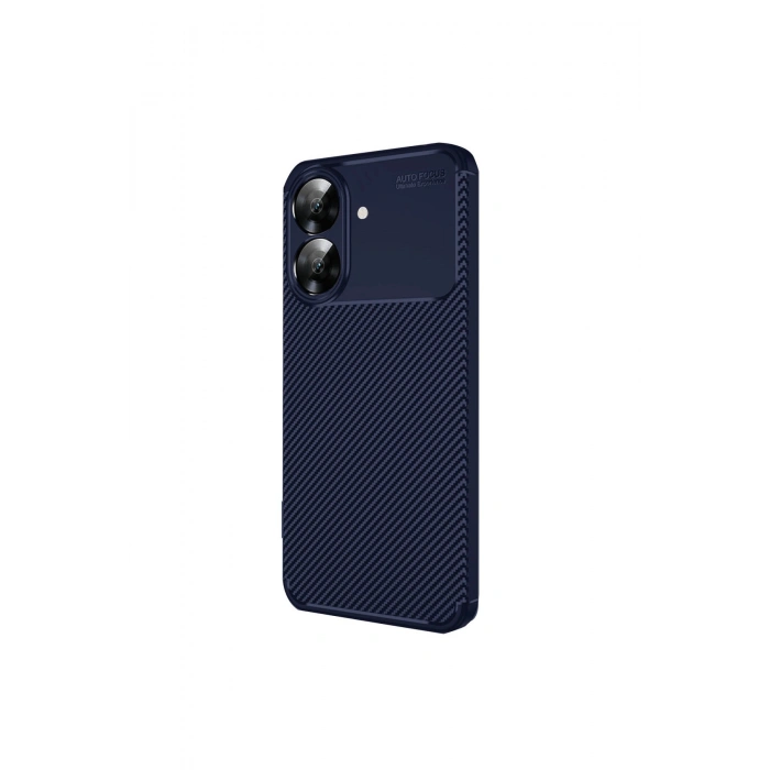 Realme Note 60 Kılıf Auto Focus Karbon Kapak - Lacivert