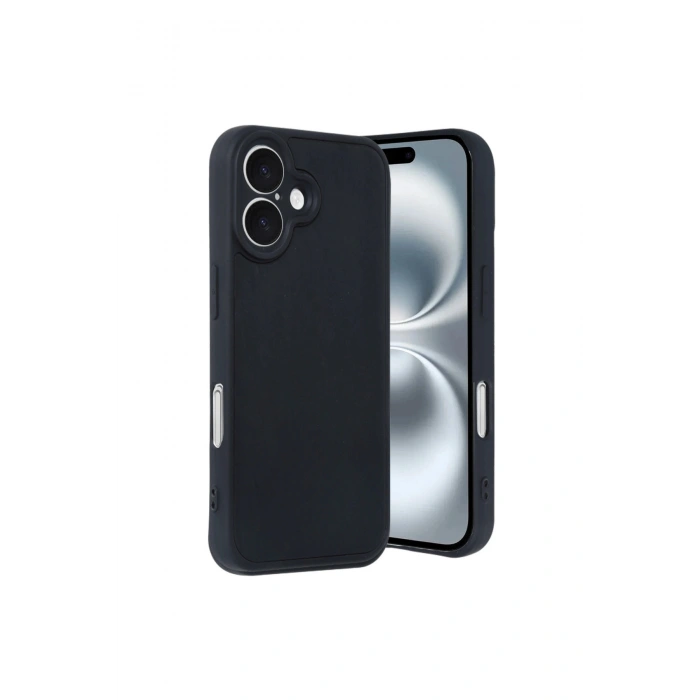 İphone 16 Kılıf Aras Deri Kapak - Siyah