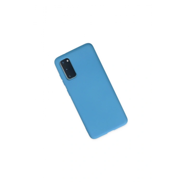 Samsung Galaxy S20 Kılıf Nano İçi Kadife Silikon - Mavi