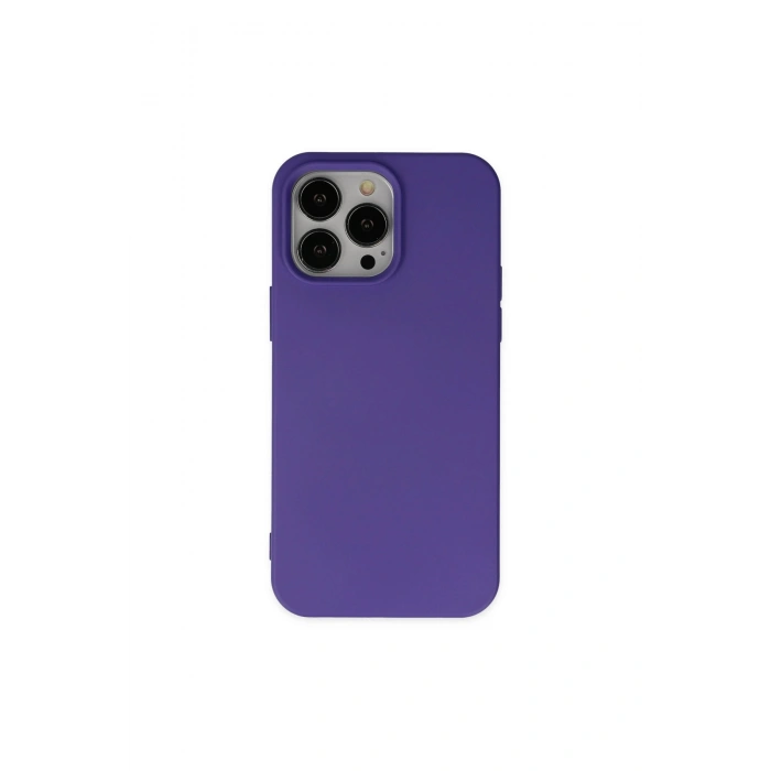 İphone 14 Pro Max Kılıf Nano İçi Kadife Silikon - Mor
