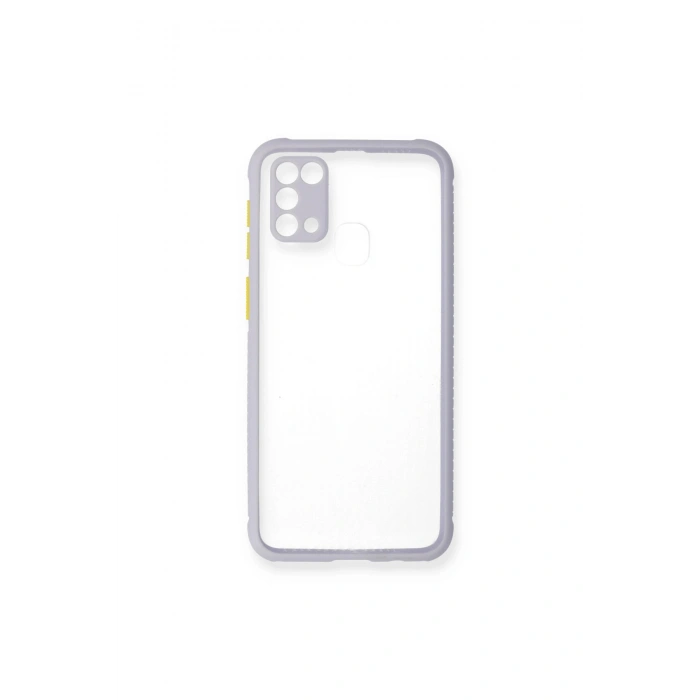 Samsung Galaxy M31 Kılıf Miami Şeffaf Silikon - Lila
