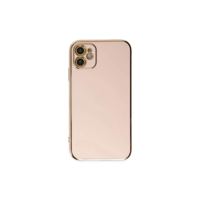 İphone 12 Kılıf Volet Silikon - Pembe