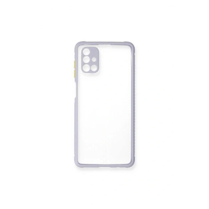 Samsung Galaxy M51 Kılıf Miami Şeffaf Silikon - Lila