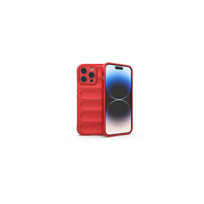 İphone 16 Pro Kılıf Optimum Silikon - Kırmızı
