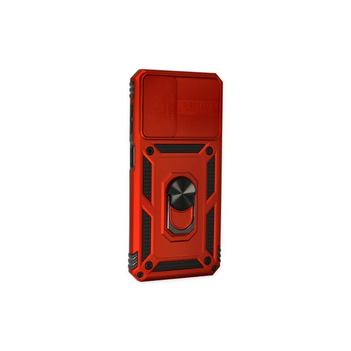 Samsung Galaxy A33 5g Kılıf Pars Lens Yüzüklü Silikon - Kırmızı