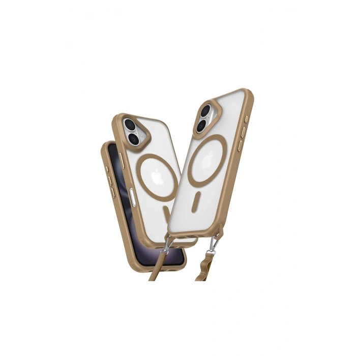 İphone 16 Kılıf Enka Magsafe Silikon Kılıf - Desert