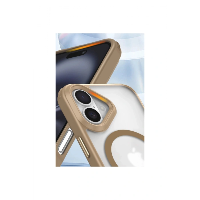 İphone 16 Kılıf Enka Magsafe Silikon Kılıf - Desert