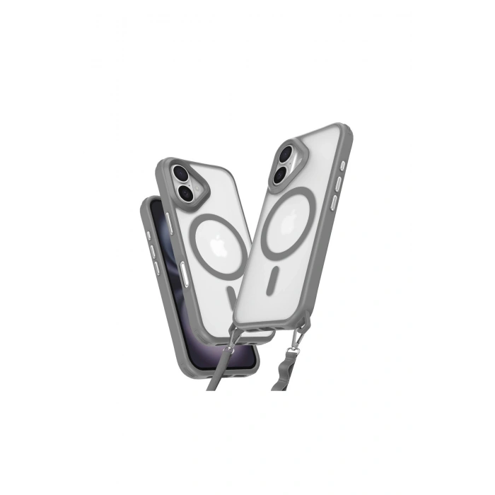 İphone 16 Plus Kılıf Enka Magsafe Silikon Kılıf - Titan Gri