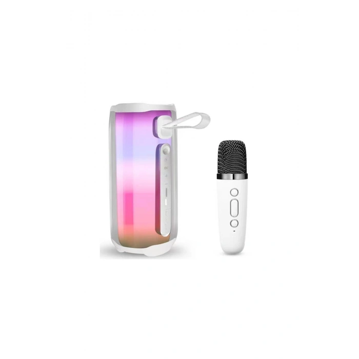 Pluse 5 Mikrofonlu Rgb Kablosuz Hoparlör - Beyaz
