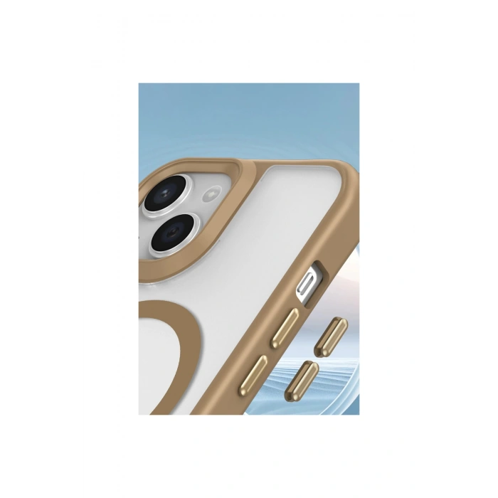 İphone 15 Plus Kılıf Enka Magsafe Silikon Kılıf - Desert