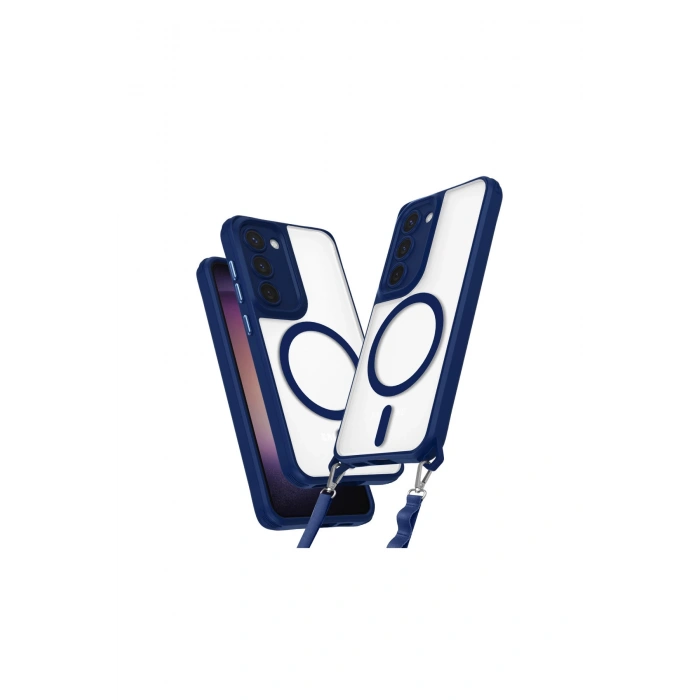 Samsung Galaxy S23 Plus Kılıf Enka Magsafe Silikon Kılıf - Lacivert