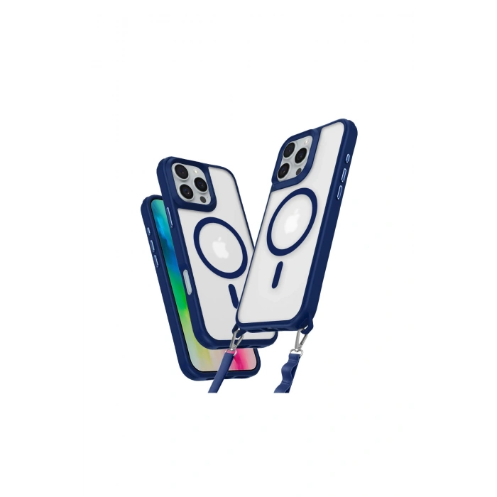 İphone 16 Pro Kılıf Enka Magsafe Silikon Kılıf - Lacivert