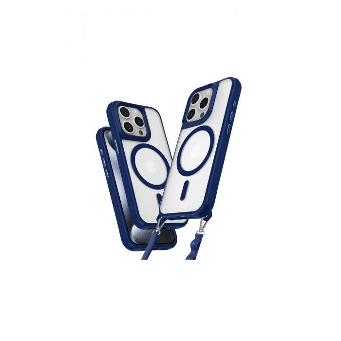 İphone 14 Pro Max Kılıf Enka Magsafe Silikon Kılıf - Lacivert