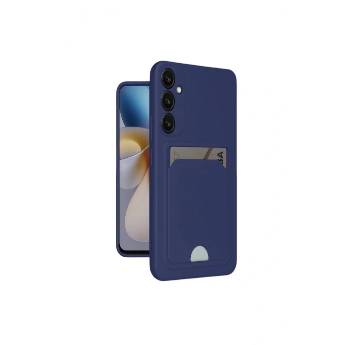 Samsung Galaxy A16 5g Kılıf Kelvin Kartvizitli Silikon - Lacivert