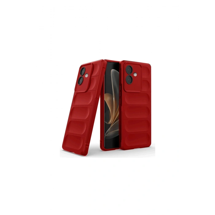 Oppo A3 Kılıf Optimum Silikon - Kırmızı