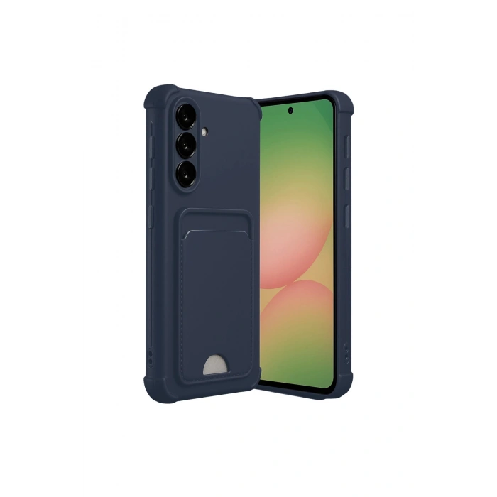 Samsung Galaxy A56 Kılıf Kelvin Kartvizitli Silikon - Lacivert