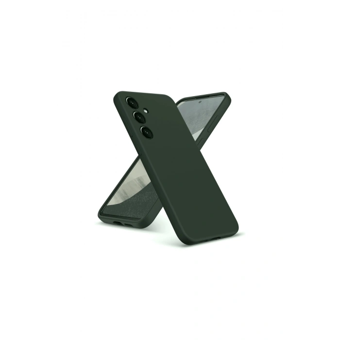 Samsung Galaxy A36 Kılıf Nano İçi Kadife Silikon - Koyu Yeşil