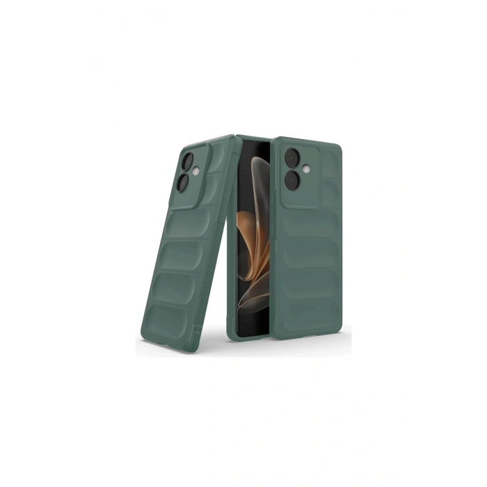 Oppo A3 Kılıf Optimum Silikon - Koyu Yeşil