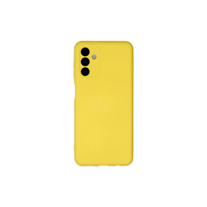 Samsung Galaxy A04s Kılıf Nano İçi Kadife Silikon - Sarı