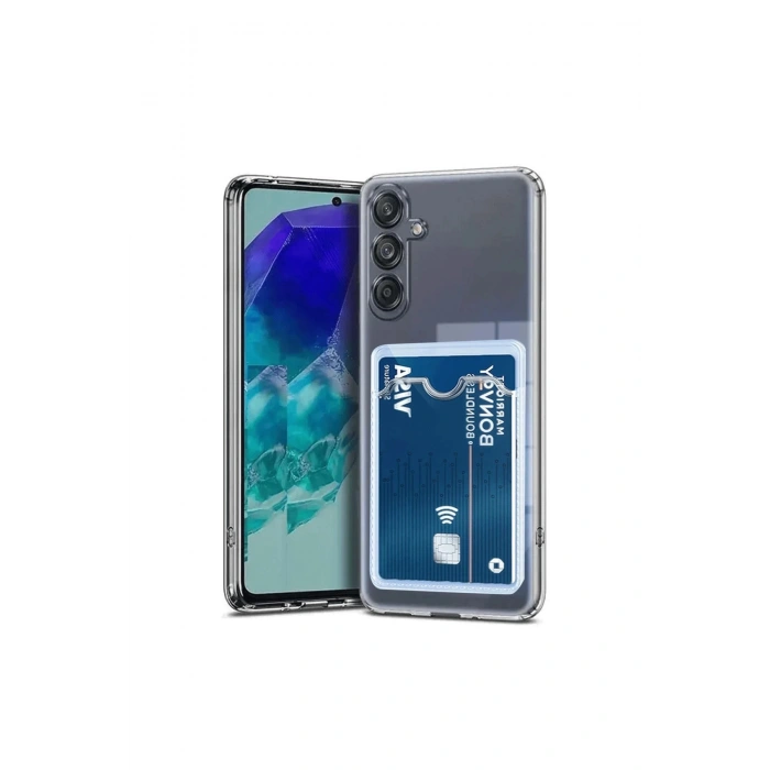 Samsung Galaxy A36 Kılıf Kart Şeffaf Silikon - Şeffaf