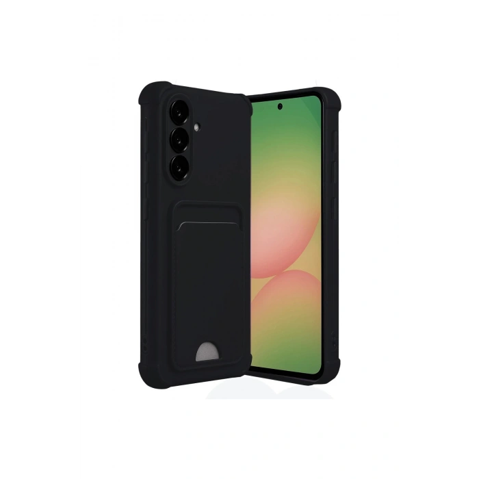 Samsung Galaxy A56 Kılıf Kelvin Kartvizitli Silikon - Siyah