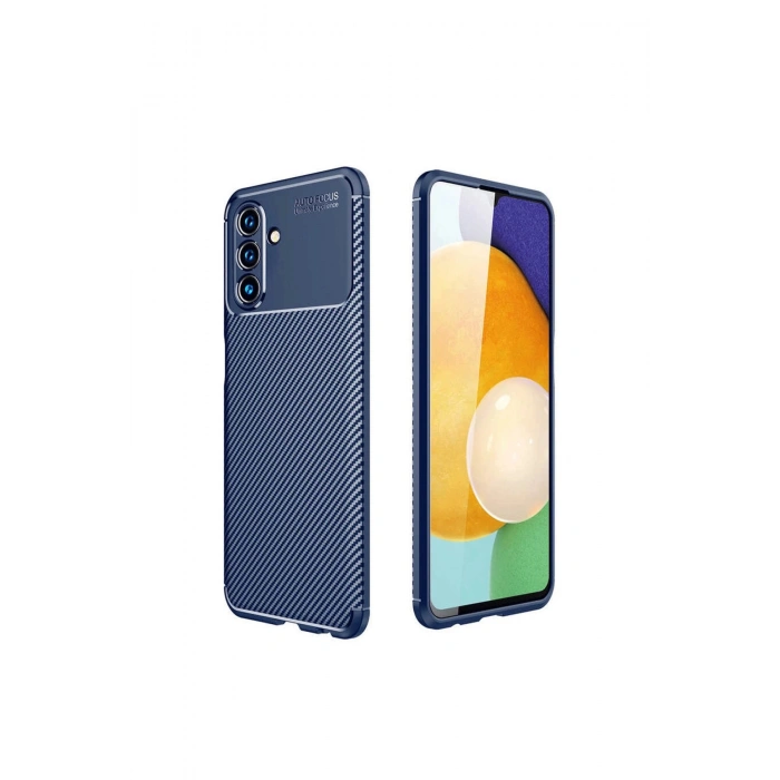Samsung Galaxy A36 Kılıf Auto Focus Karbon Kapak - Lacivert