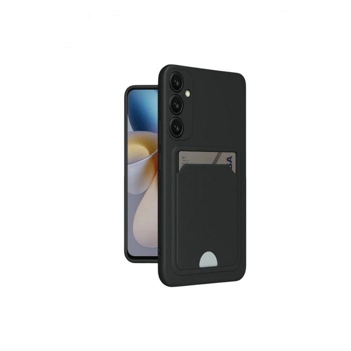 Samsung Galaxy A16 5g Kılıf Kelvin Kartvizitli Silikon - Siyah