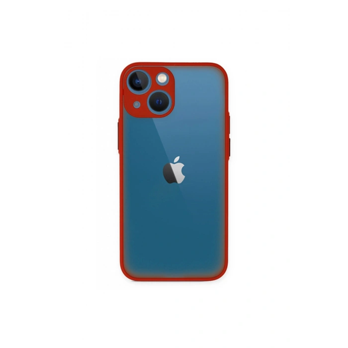 İphone 15 Kılıf Montreal Silikon Kapak - Kırmızı