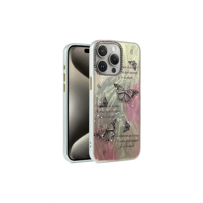 İphone 15 Pro Max Kılıf Blade Aynalı Desenli Kapak - Desen 6