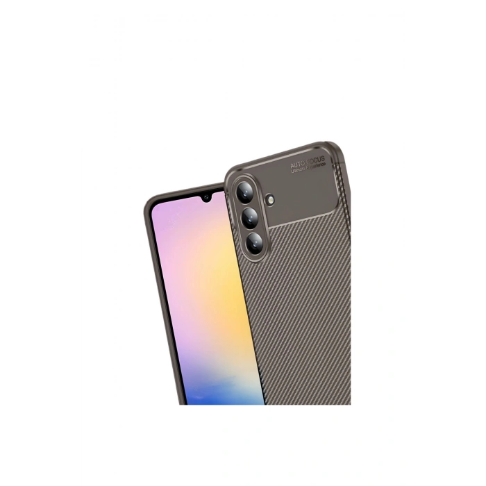 Samsung Galaxy S25 Fe Auto Focus Karbon Kapak - Kahverengi