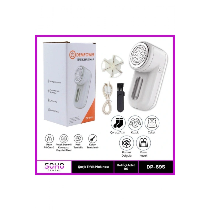 Şarjlı Tiftik Beyaz