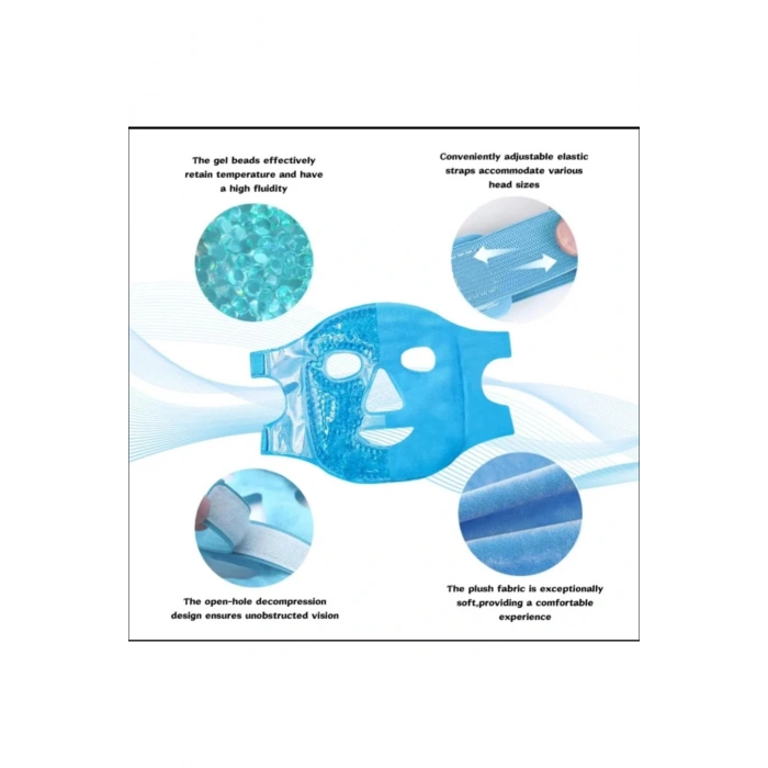 Buz Jel Toplar Termojel Yüz Maskesi, Soğuk Ve Sıcak Terapi Yüz Maskesi