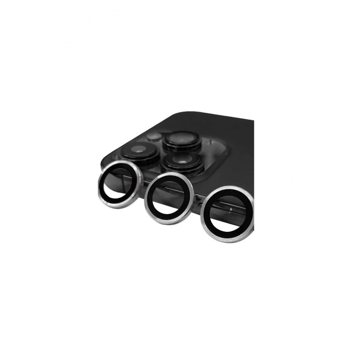 İphone 15 Pro Raze Metal Kamera Lens - Gümüş