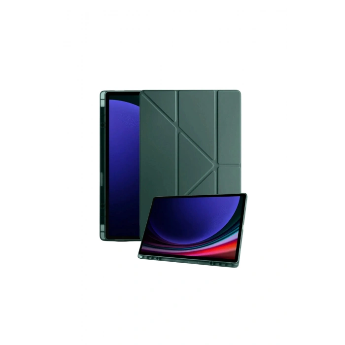 Samsung Galaxy Tab A11 Kalemlikli Mars Tablet Kılıfı - Koyu Yeşil