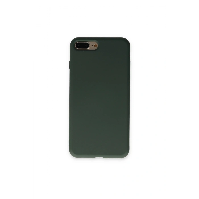İphone 7 Plus Kılıf Nano İçi Kadife Silikon - Koyu Yeşil
