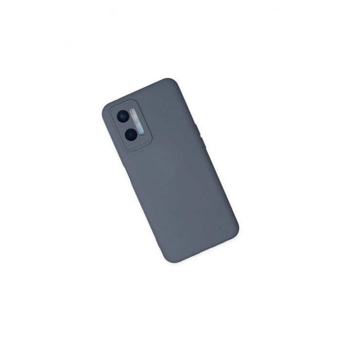 Oppo A96 Kılıf Nano İçi Kadife Silikon - Gri