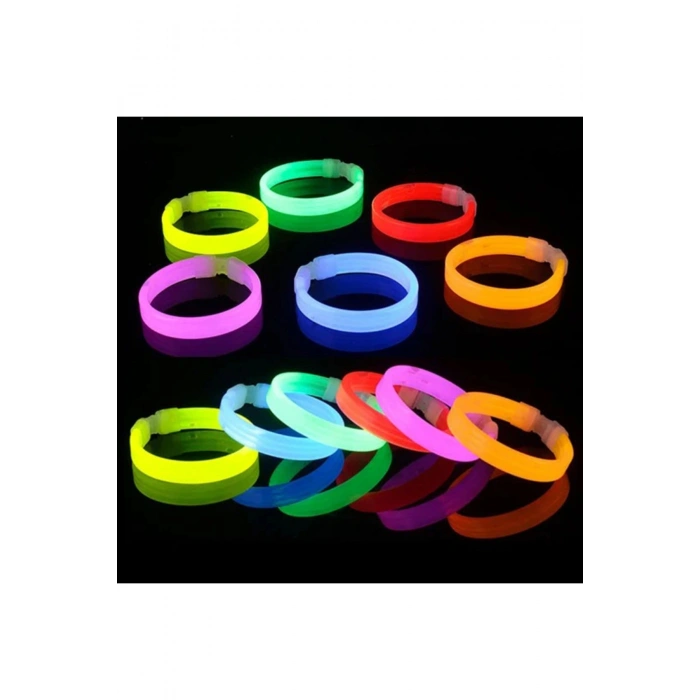 Glow Kalın Bileklik 12’li Set | Baskıya Uygun Renkli Model